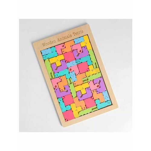 Головоломка Тетрис с животными 40 фигур 27х18х1 см 692₽