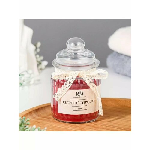 Свеча в банке ароматизированная Яблочный штрудель 180г 45ч 1002₽