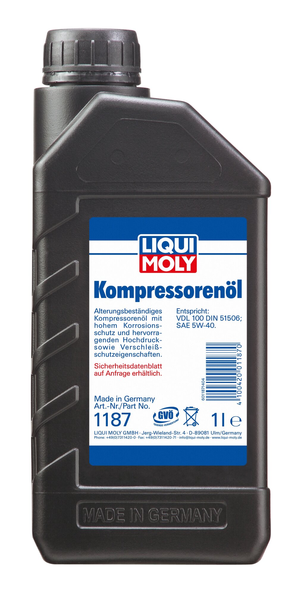 НС-синтетическое компрессорное масло LIQUI MOLY Kompressorenoil (1л)