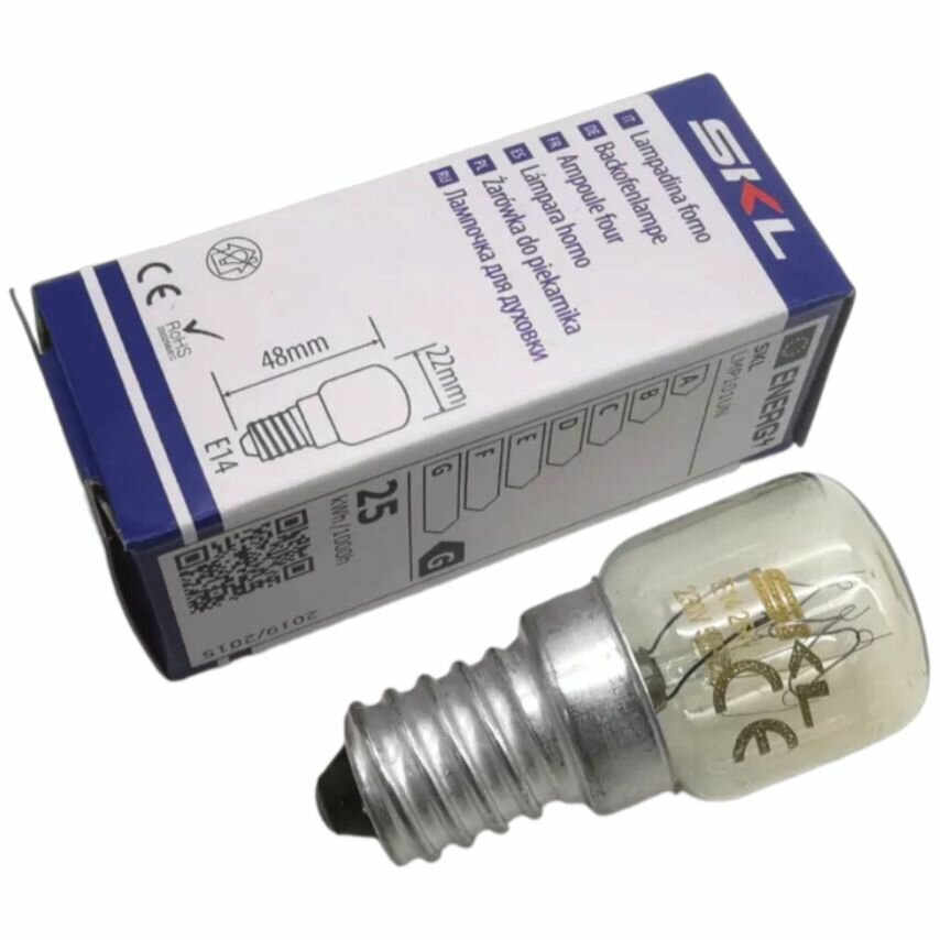 фото Лампа освещения для духового шкафа универсальная E14 25W 240V 300С LMP101UN, 332885