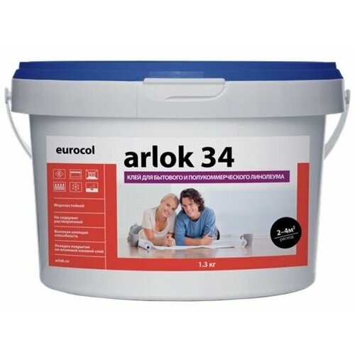 Водно-дисперсионный клей 34 Arlok 13 кг eurocol 930₽