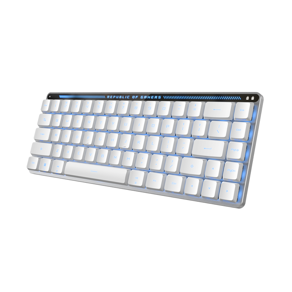 Клавиатура беспроводная механическая ASUS ROG Falchion RX Low Profile (Red switch), USB, Bluetooth/Wireless, RGB, Белый, 90MP03EC-BKRA10 - фото №9