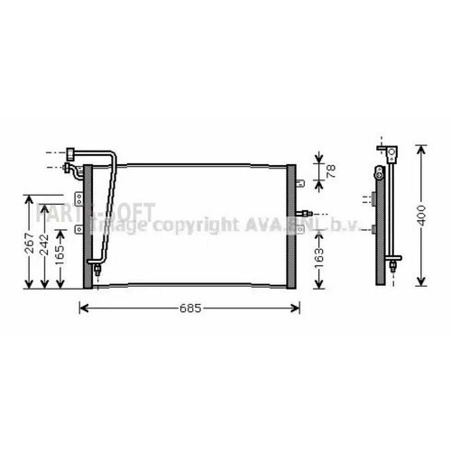 AVA SB5039 Радиатор кондиционера
