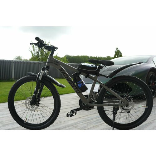 Велосипед RICHIESTO 24 Алюминиевая рама 14 Горный Для детей и подростков Спортивный Универсальный зеленый 24500₽