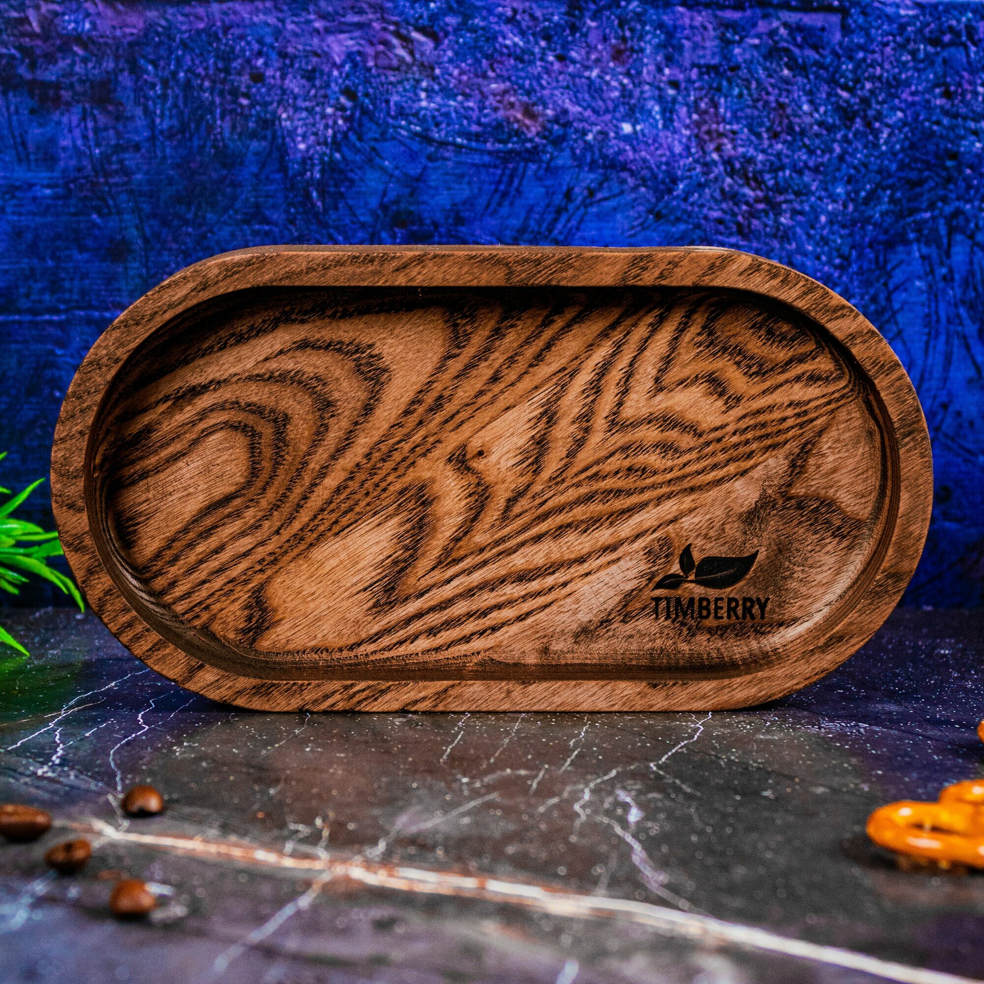 Изображение Чайный поднос, подставка под кружку деревянная