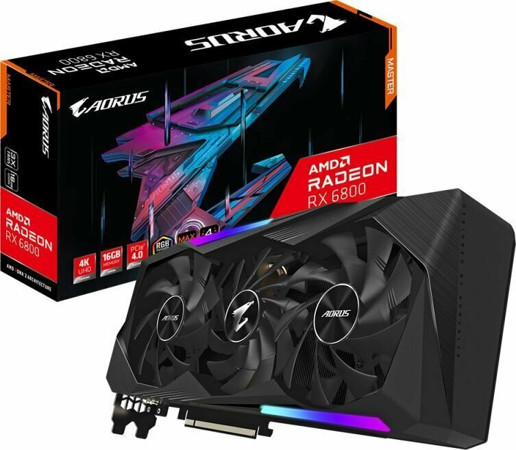 Видеокарта GIGABYTE AMD Radeon RX 6800 , , 16ГБ, GDDR6, Ret - фото №2