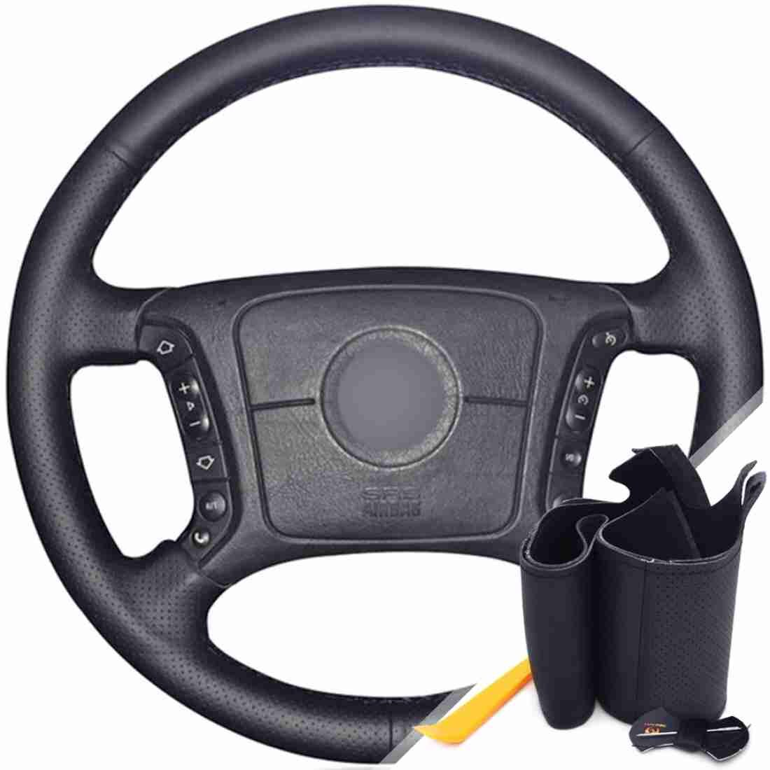 Оплетка на руль из «Premium» экокожи BMW X3 E83 2003-2006 г. в. (черная) #0136