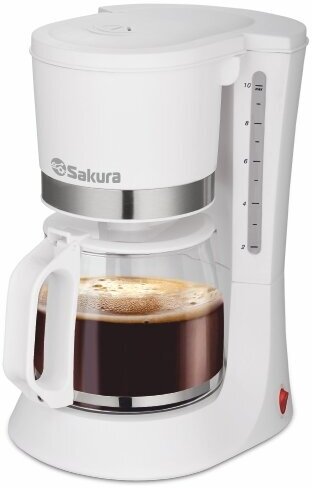 Кофеварка электрическая Сакура Sakura капельная SA-6117W Белая (OL)