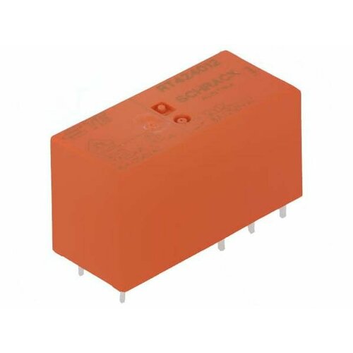 Реле TE Connectivity Ltd RT424012 Реле электромагнитное DPDT Uобмотки 12ВDC 8A250ВAC 8A30ВDC монтаж PCB 1шт 426₽