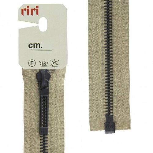 Riri #3054592/80/2212 Молния металлическая, разъемная, 6 мм, 80 см, бежевый