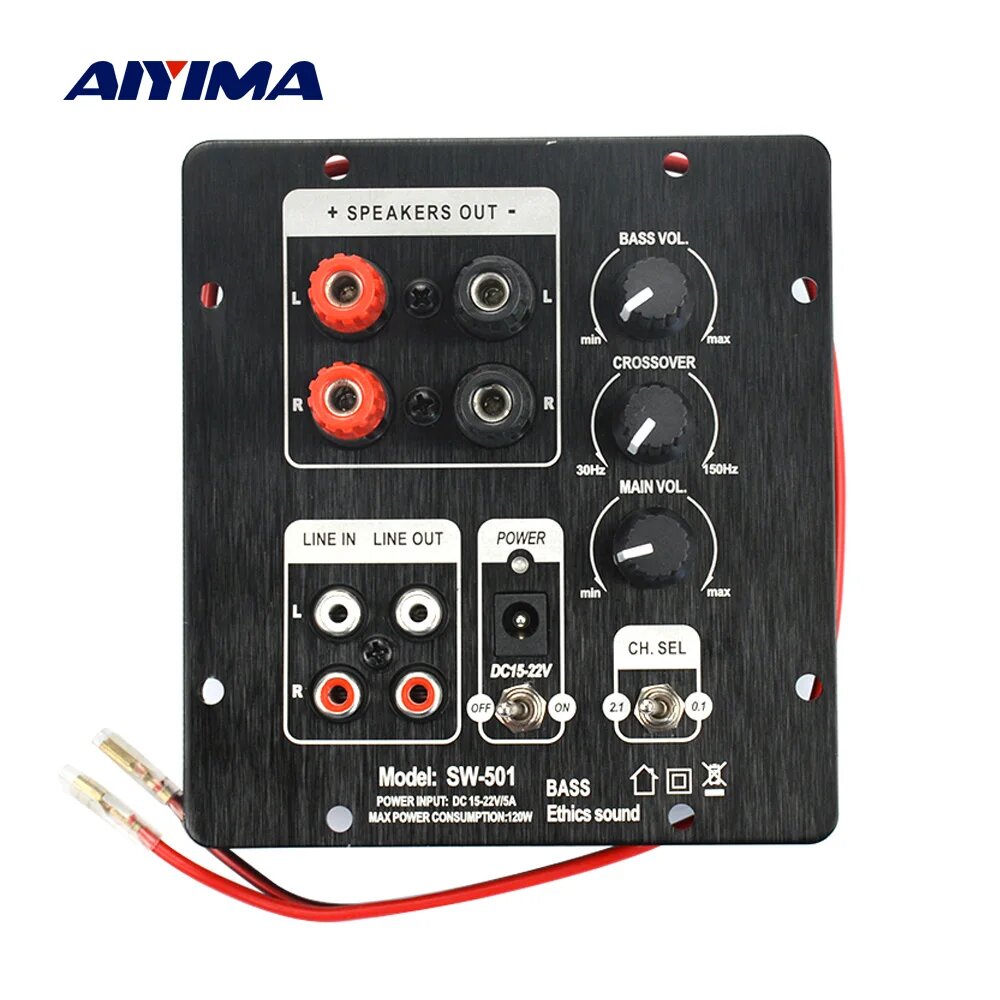 AIYIMA 2.1 цифровой сабвуфер SMD интегрированный усилитель аудио плата независимый 2,0-канальный выход домашний звуковой динамик усилитель