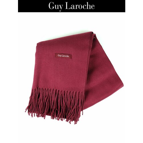 фото Шарф guy laroche для мужчин и женщин,180х65 см, универсальный, бордовый