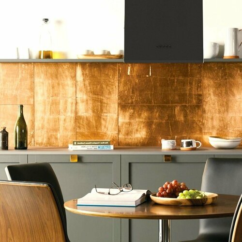 Вытяжка кухонная 40 см купольная KUCHE KAM 410 BL BOX высота 50-90 см черная для кухни 10800₽