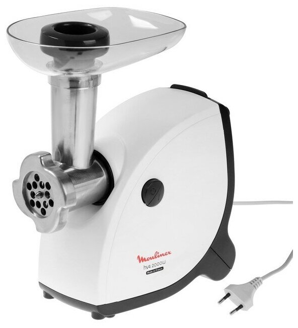 Moulinex Мясорубка Moulinex ME460132 2000 Вт 2.3 кг/мин 4 насадки бело-черный