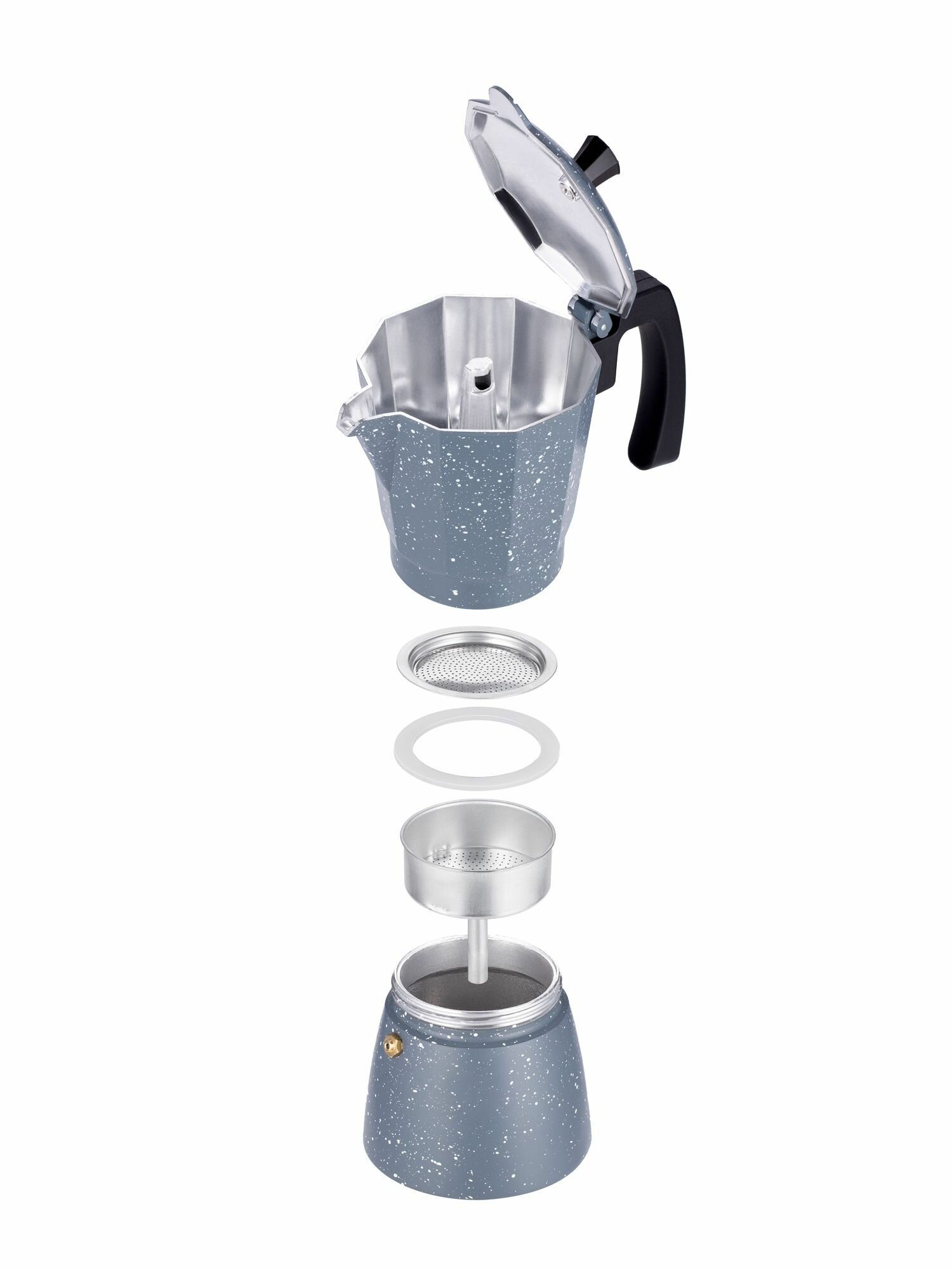 Гейзерная кофеварка для плиты объемом 300мл , для варки и приготовления кофе — фото 1