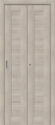 Изображение товара Дверь-Книжка Складная с Экошпоном Bravo Браво-21 Cappuccino Melinga Межкомнатная 400x2000мм (Полотно 2шт+Коробка+Наличники 5шт+Ручка+Петли+Ролик) / Браво.