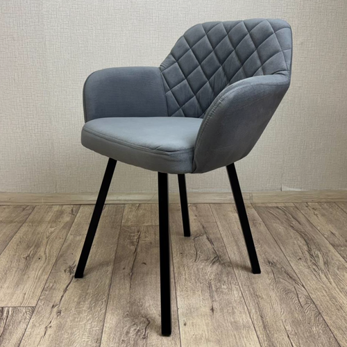 Изображение товара Стул FITBEST, велюр, серый, для мастера, без регулировки, металлический каркас