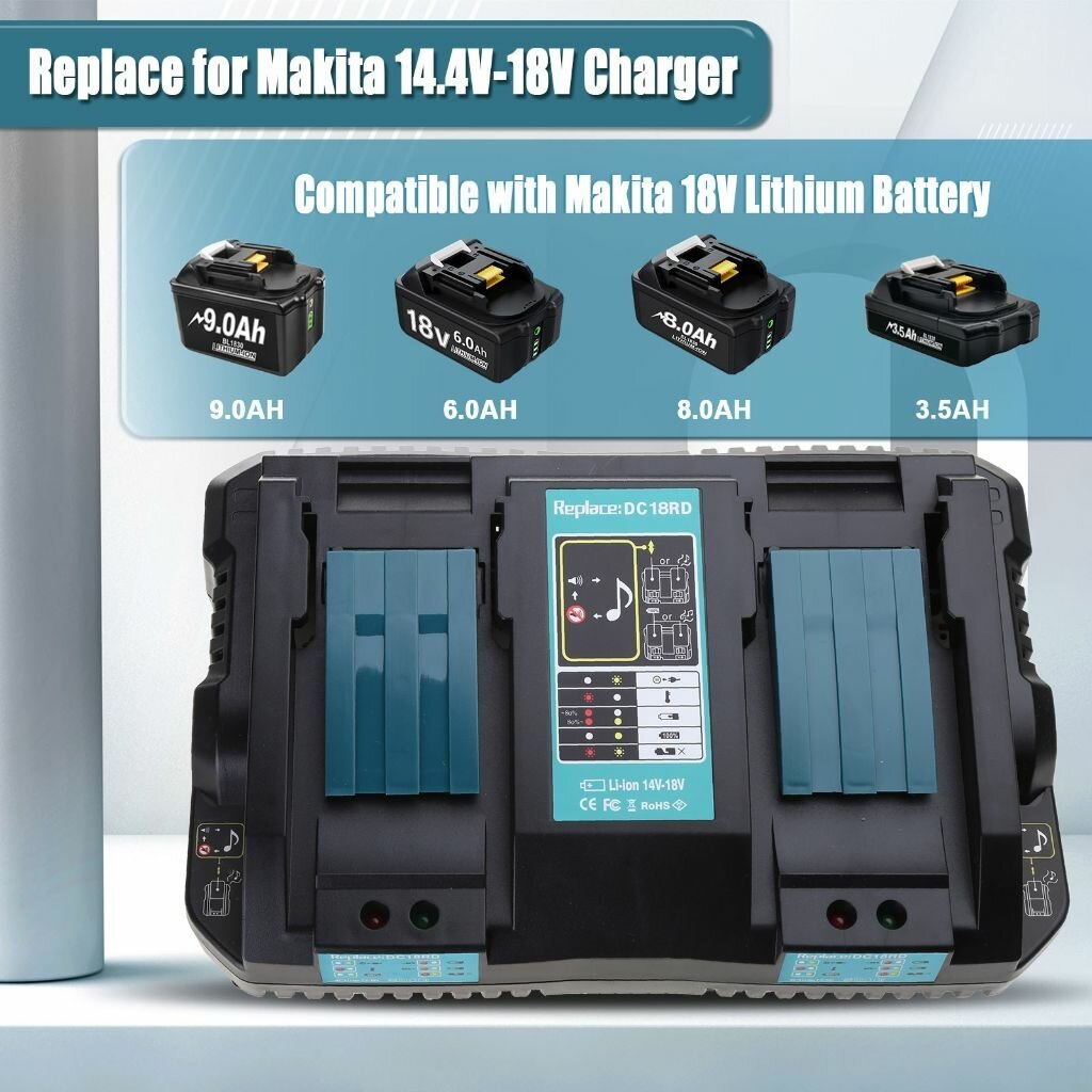 Зарядное устройство для батарей Makita DC18RD 6A — фото 1