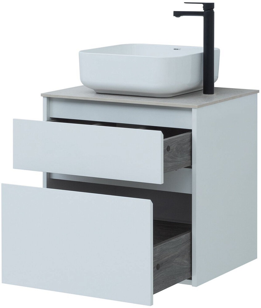 Тумба под раковину Aquanet Nova Lite 60 см 242575 с 2 ящиками, белый - фото №10