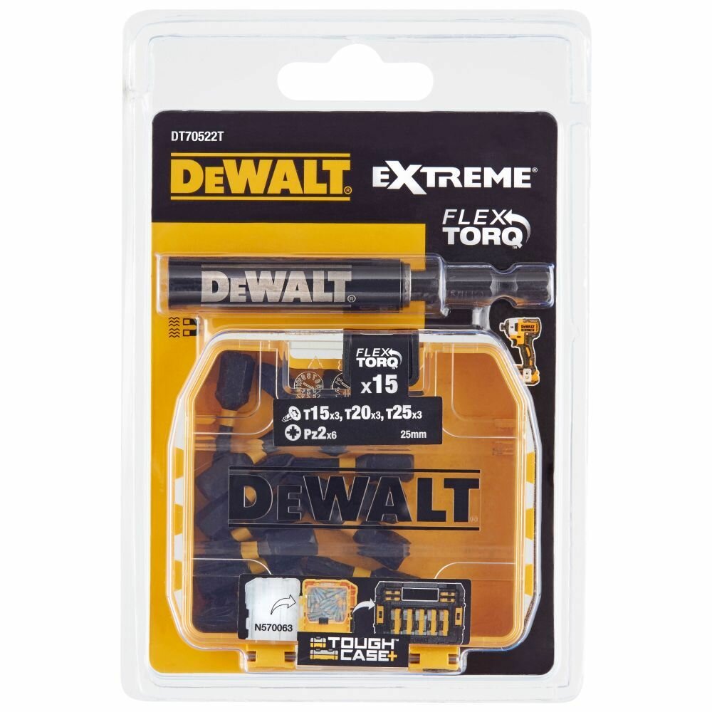 Набор насадок и торц. головок 16 шт DT70522T-QZ DeWalt