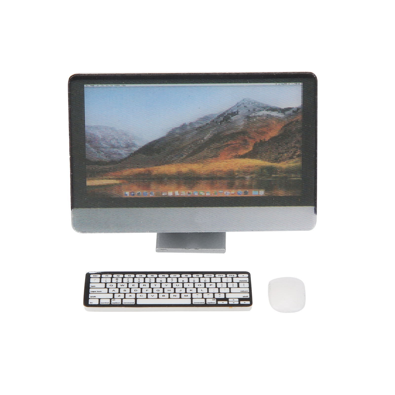 Миниатюрный компьютерный набор масштаба 1:12 с клавиатурой мышью экраном аксессуарами для кукольного домика реалистичным моделированием и небольшой электроникой для дисплея