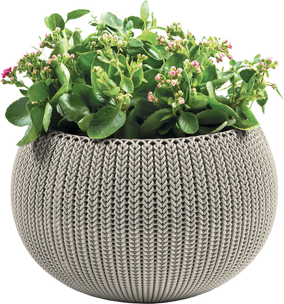 Кашпо KETER Cozies М 17202379, подвесное, бежевый, пластик, 9.4 л