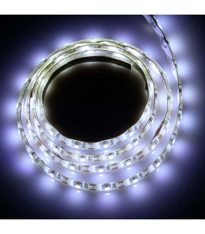 Светодиодная лента 2835 60LED IP65 12В. Катушка 5 метров. Цвет свечения: Холодный белый.