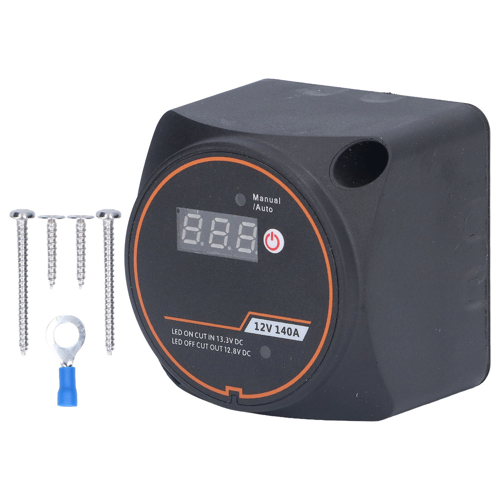 12 В 140 А двойной аккумуляторный релейный изолятор с водонепроницаемым цифровым дисплеем для управления питанием автомобиля, лодки, автофургона, внедорожного грузовика