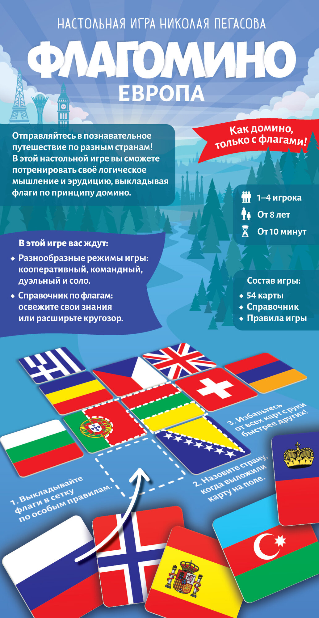 Настольная игра Флагомино Европа — фото 1