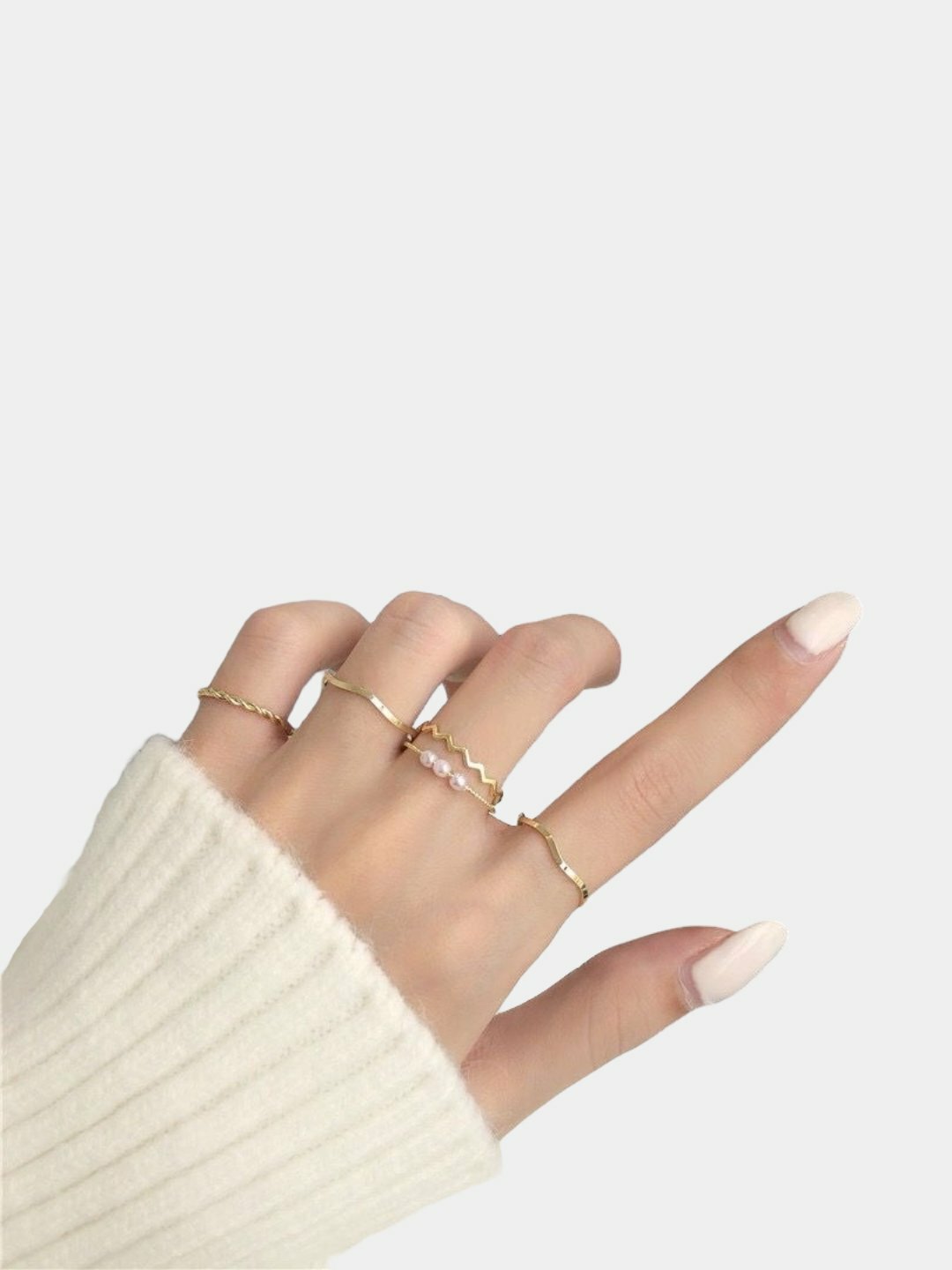 Славянский оберег, набор колец, хризоберилл, силикон, сапфировое стекло, лазурит, халцедон, малахит синтетический, кошачий глаз, амазонит, гроссуляр, обсидиан, нефрит, полимерная глина, спессартин, змеевик, хрусталь, турмалин синтетический, размер S, ширина 3 мм, розовый — фото 1