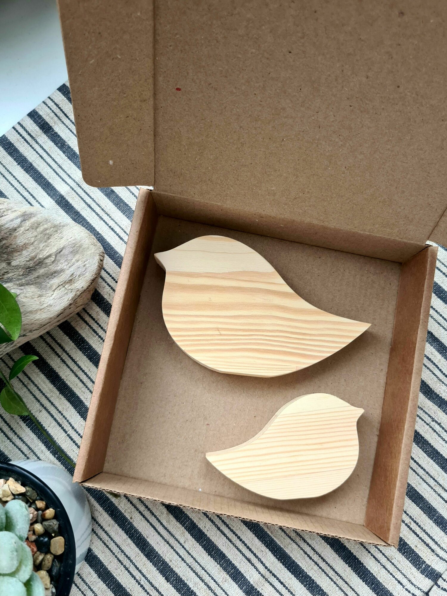 Набор заготовок для творчества "Пасхальные птички" от Арт-Птица, сосна, бежевый цвет — фото 1