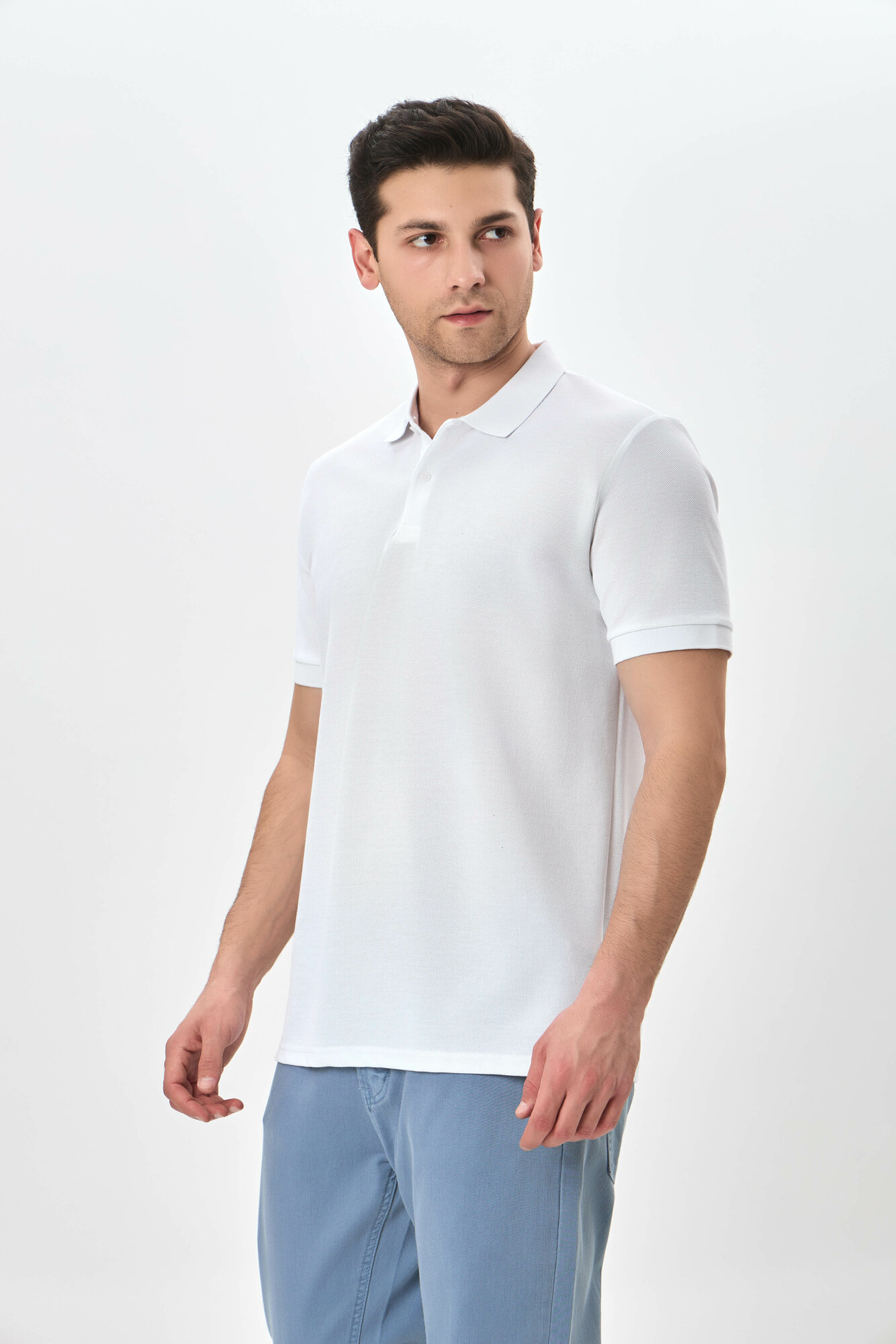 Поло спортивное TERRA PRO, размер L, white