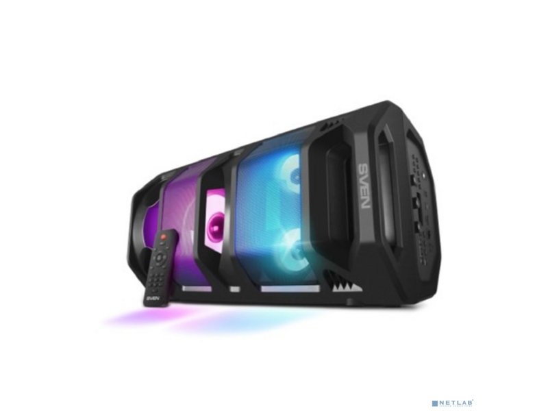 Портативная акустика 2.0 PS-670 SV-020170 черная, 2x32.5 вт (RMS), BT, FM, USB, microSD, LED-дисплей, пульт