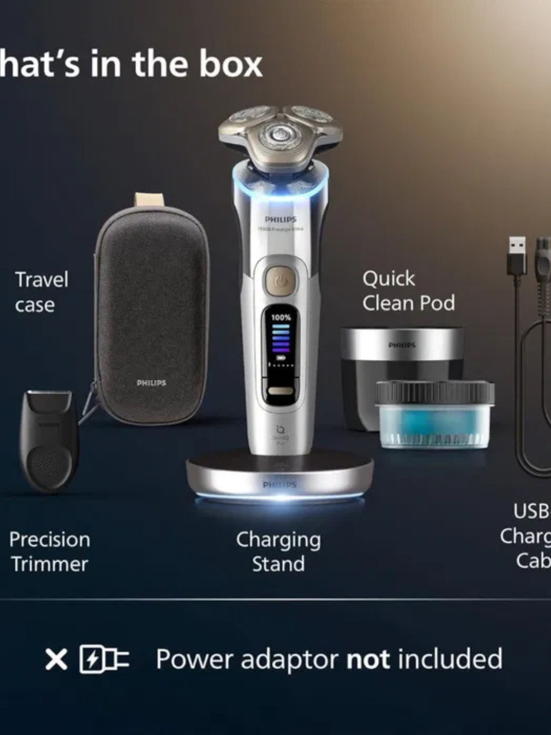 Электробритва Philips i9050 Series 3000, роторная, сухая/влажная, питание от сети