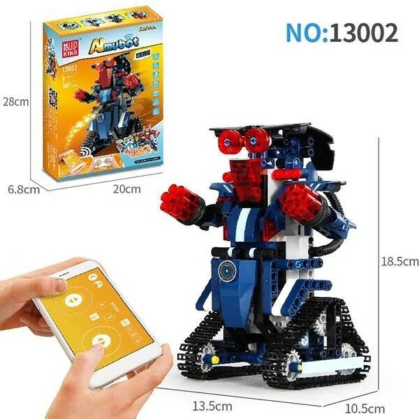 Конструктор Mould King 13002 Гусеничный робот трансформер на радиоуправлении, 349 деталей