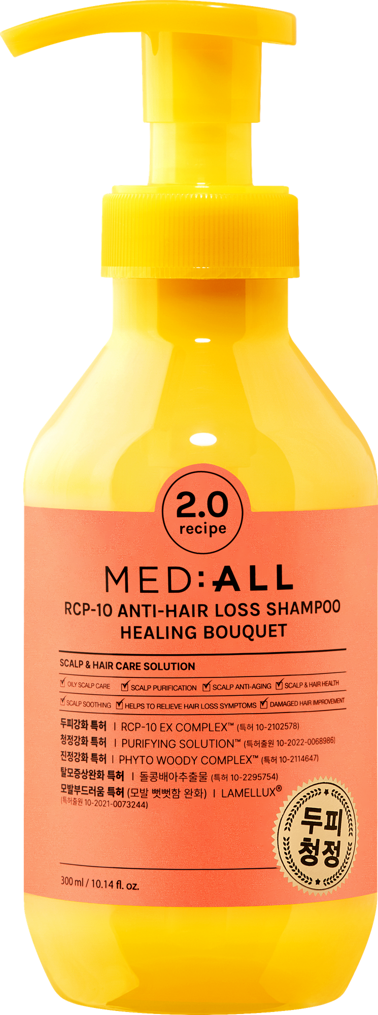 MED:ALL Шампунь RCP-10 для восстановления роста волос Целебный букет, 300 мл, 