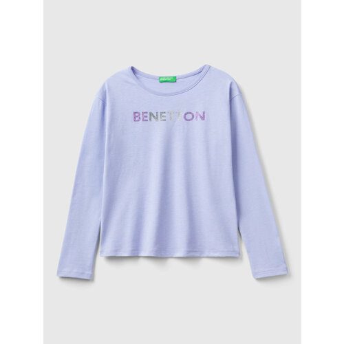 фото Лонгслив united colors of benetton, размер 160 (el), фиолетовый