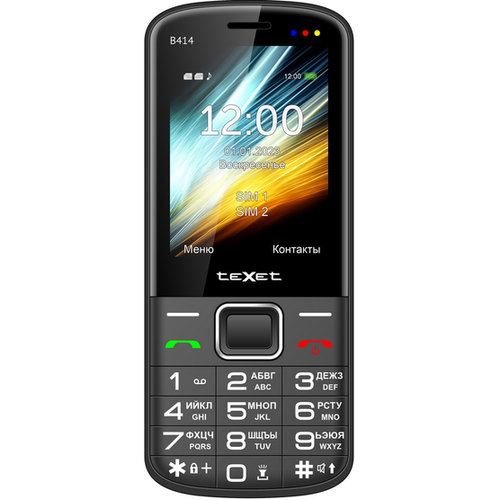 TeXet TM-B414, 2 SIM, черный