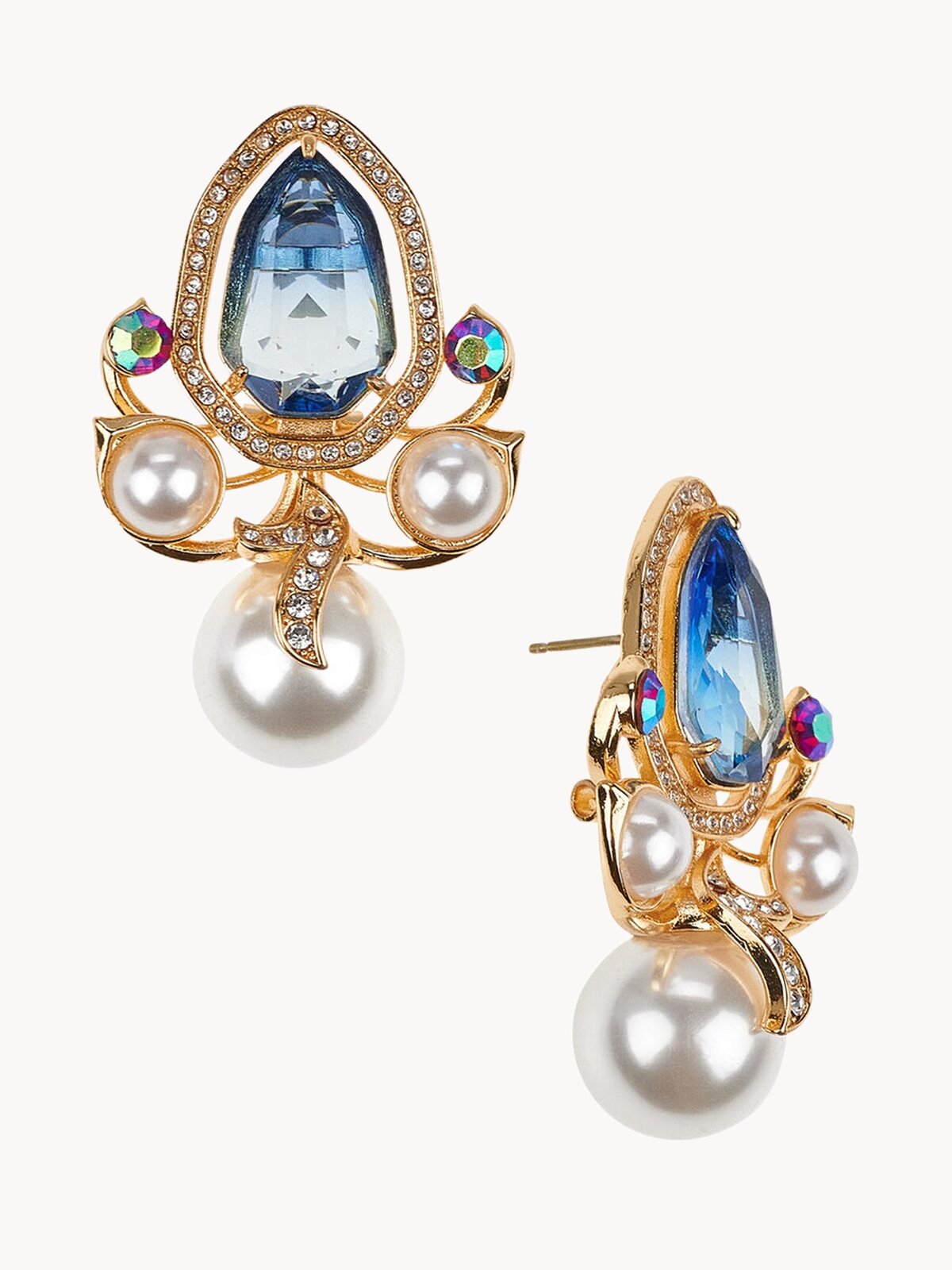 Серьги с подвесками, стекло