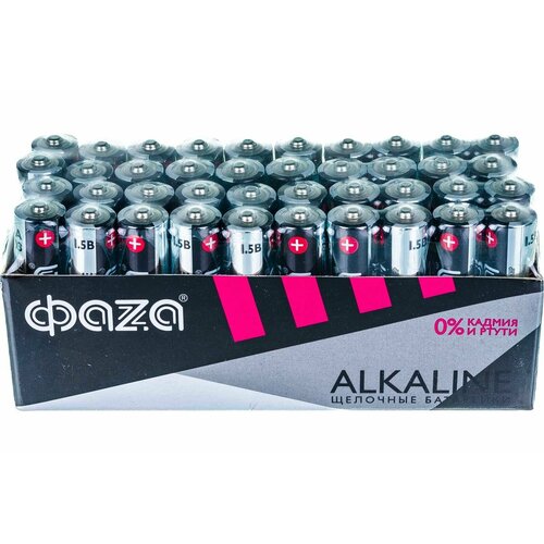 Батарейки щелочные ФАZА - тип AAA, 1.5В, 40 шт. в упаковке