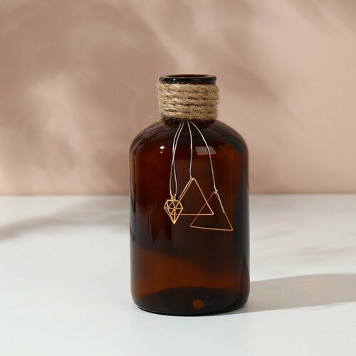 SEE YOU HOME Ваза для цветов, коричневая, 500 мл.