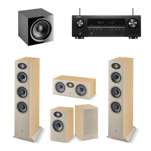 Focal Комплект акустики Theva N°2 Light Wood 5.1 + Denon AVC-S660H