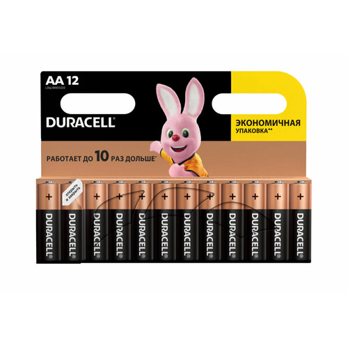Батарейки щелочные (алкалиновые) Duracell АА 1.5V 12шт (пальчиковые)