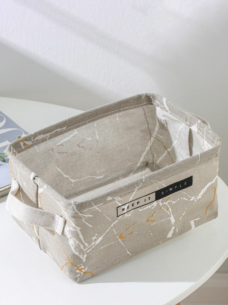 Корзина для мелочей Доляна «Мрамор», 23×16×12 см, цвет серый - фотография № 10