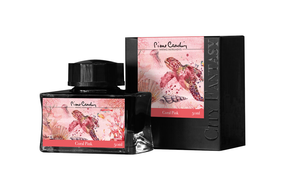 Флакон чернил Pierre Cardin 50мл, серия CITY FANTASY цвет Coral Pink (Розовый Коралл)