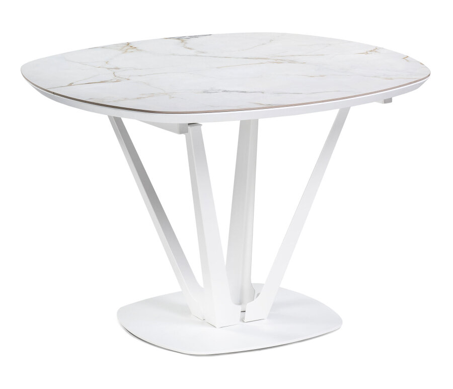 фото Керамический стол Woodville Азраун белый