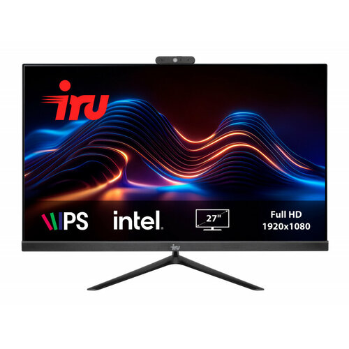 IRu Моноблок IRU Office 27IH5 27 Full HD i5 11400 26 16Gb SSD1Tb UHDG 730 Free DOS GbitEth WiFi BT 120W Cam черный 1920x1080 10488600₽