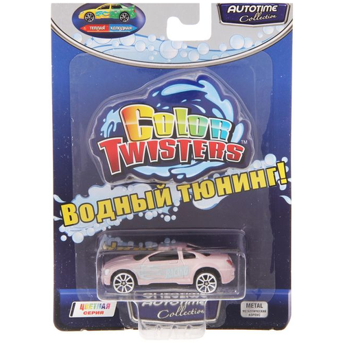 autotime машина junior motors ассортимент 1 48 арт 49468 Машина Autotime Color twisters (78411/05), розовый