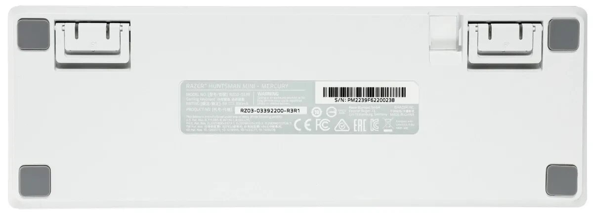 Клавиатура Razer RZ03-03392200-R3R1 аналоговая оптическая Razer Linear Optical, 61 кл, USB, белая - фото №7