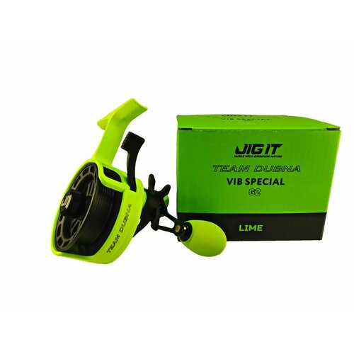 фото Катушка зимняя jig it team dubna vib special g2 lime, left hand